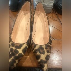 New size 10.5 J Crew calf hair kitten heels